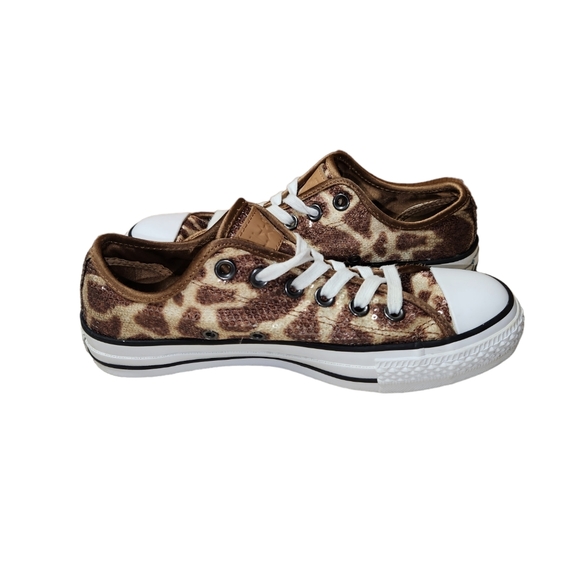 Chuck Taylor giraffe print sequined Sneakers Size 7 - Picture 5 of 8